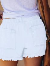 Elastic Waist Slim Fit Denim Hot Shorts